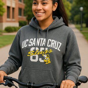 VTG College UC Santa Cruz Slugs Hoodie Sweatshirt, Women's Small